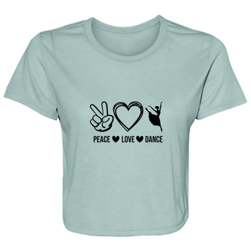 Peace, Love & Dance Flowy Cropped Tee