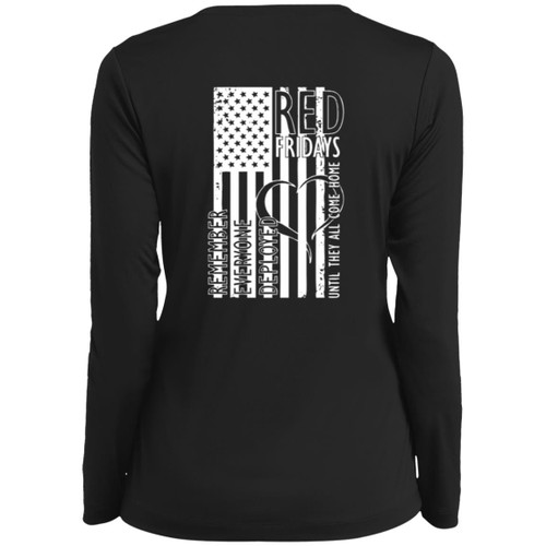 VETS RED FRIDAY #4 Ladies Long Sleeve V-Neck