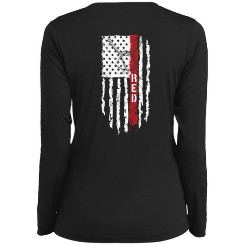 VETS RED FRIDAY # 1 Ladies Long Sleeve V-Neck