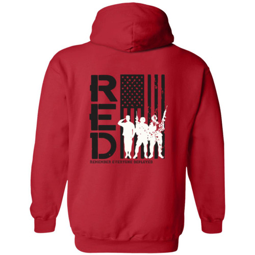 VETS RED FRIDAY #8 Zip Up Hooded Sweatshirt