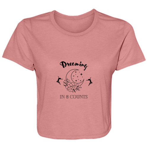 dreaming in 8 counts Flowy Cropped Tee