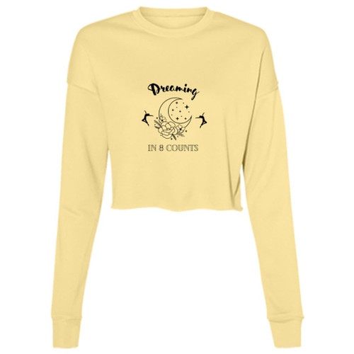 dreaming in 8 counts Cropped Fleece Crew