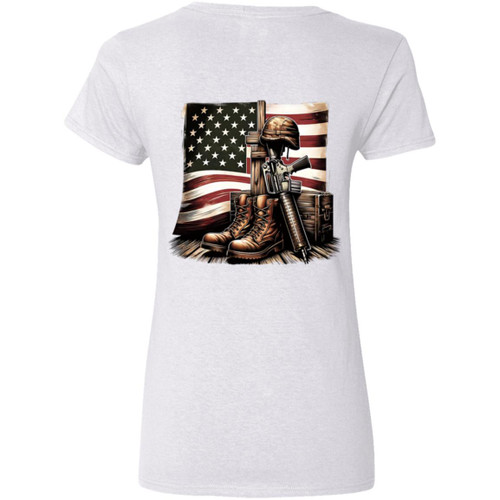 VETS - DESIGN #34 Ladies' V-Neck T-Shirt