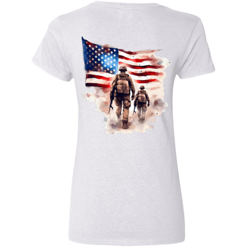 VETS - DESIGN #19 Ladies' V-Neck T-Shirt