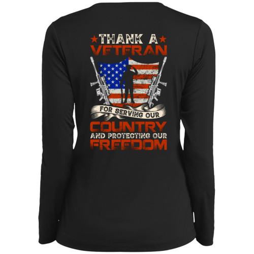 VETS - DESIGN #30 Ladies Long Sleeve V-Neck