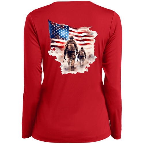 VETS - DESIGN #19 Ladies Long Sleeve V-Neck