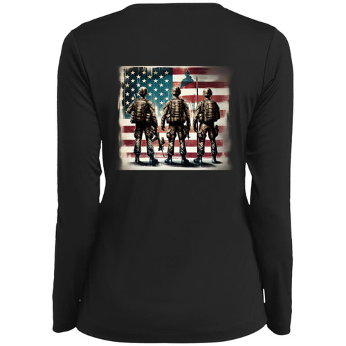 VETS - DESIGN #16 Ladies Long Sleeve V-Neck