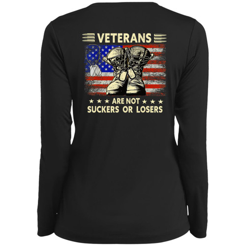 VETS - DESIGN #10 Ladies Long Sleeve V-Neck