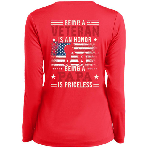 VETS - DESIGN #3 Ladies Long Sleeve V-Neck