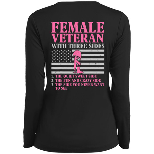 VET WOMEN - DESIGN #43 Ladies Long Sleeve V-Neck