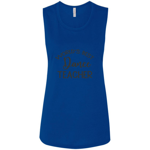 Worlds Best Dance Teacher Ladies' Flowy Muscle Tank