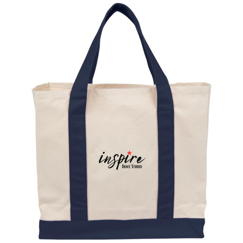 inspire Dance Studio Cotton Canvas Two-Tone Tote
