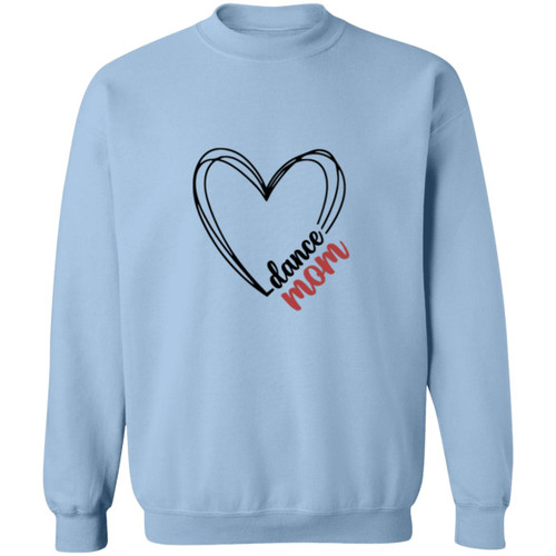 Dance Mom with Heart Crewneck Pullover Sweatshirt