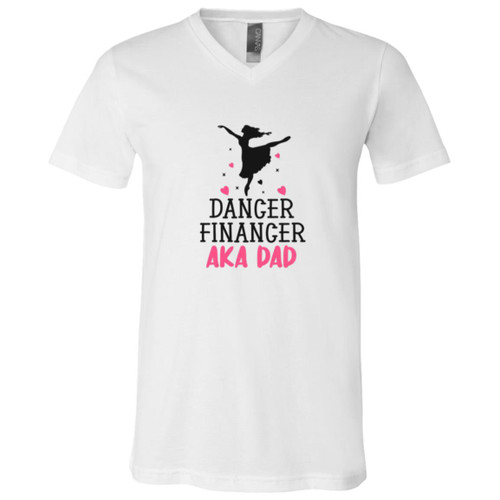 dancer financer aka dad Short Sleeve V-Neck T-Shirt