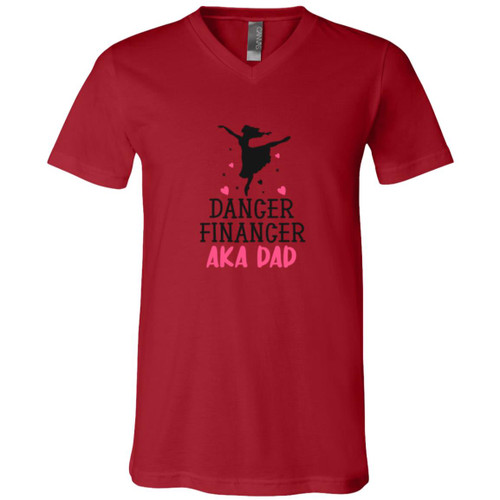 dancer financer aka dad Short Sleeve V-Neck T-Shirt
