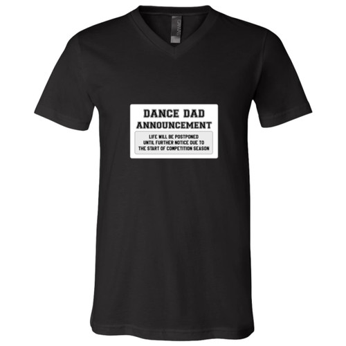 Dance Dad Announcement Short Sleeve V-Neck T-Shirt