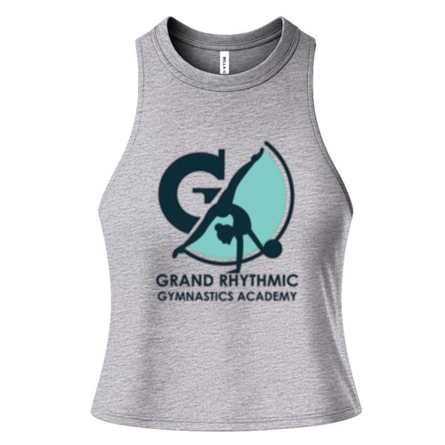 Grand Rhythmic Gymnastics Academy Bella + Canvas Womens Racerback Cropped Tank