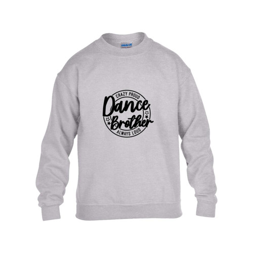 dance brother crazy proud always loud Youth Heavy Blend Fleece Crew