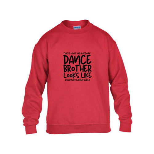 This Is What A Supportive Dance Brother Looks Like Youth Heavy Blend Fleece Crew