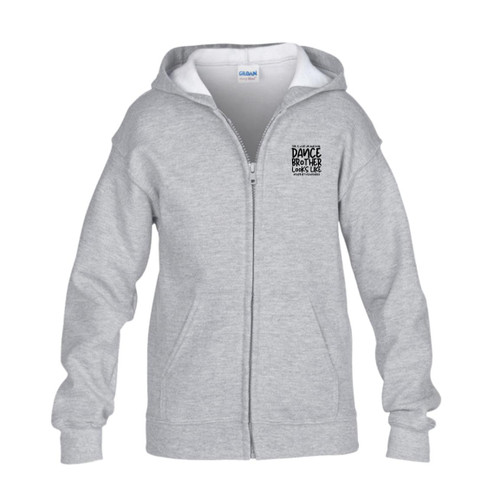 This Is What A Supportive Dance Brother Looks Like Youth Heavy Blend Full Zip Hoodie