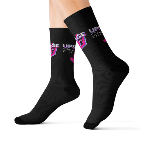 Upstage Dance Academy Socks — Custom Sublimation Crew Socks