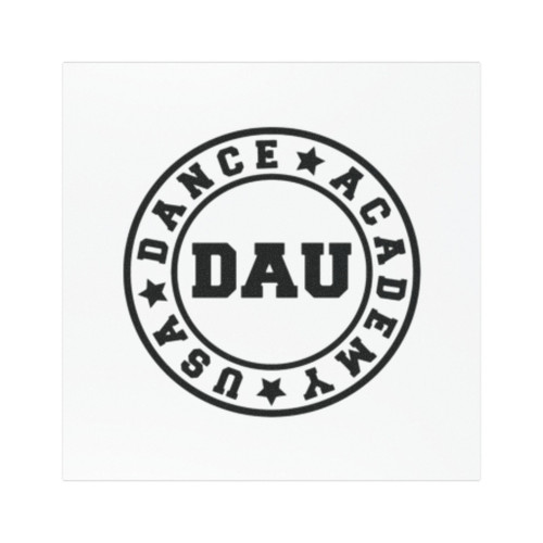 Dance Academy USA Car Magnet — Round Black & White School Logo Magnet