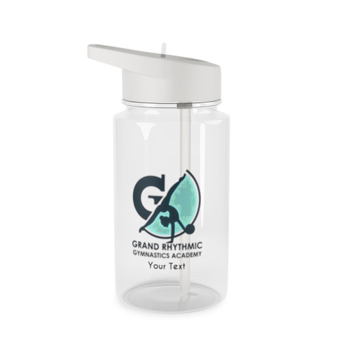 Grand Rhythmic Gymnastics Academy Personalized Tritan Water Bottle — Clear Sport Bottle with Straw