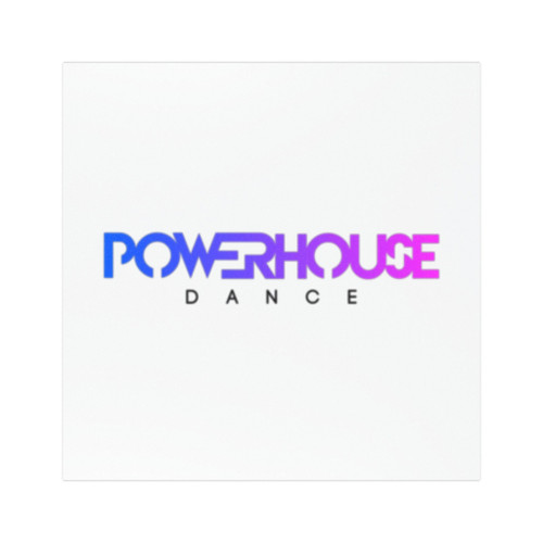 Power House Dance Car Magnet — Round Black & White School Logo Magnet