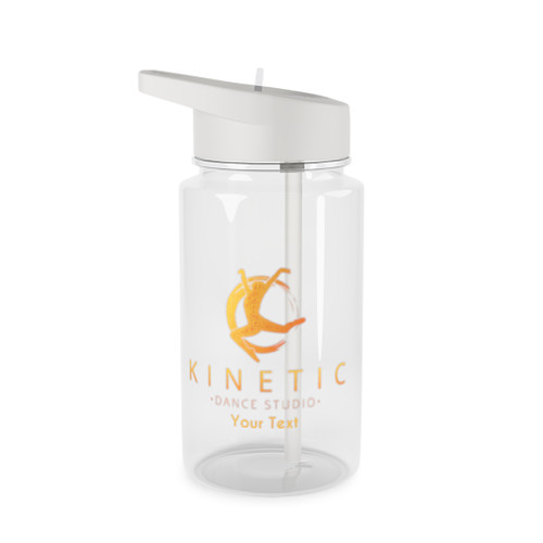 Personalized Kinetic Dance Studio Tritan Water Bottle — Clear Sport Bottle with Straw