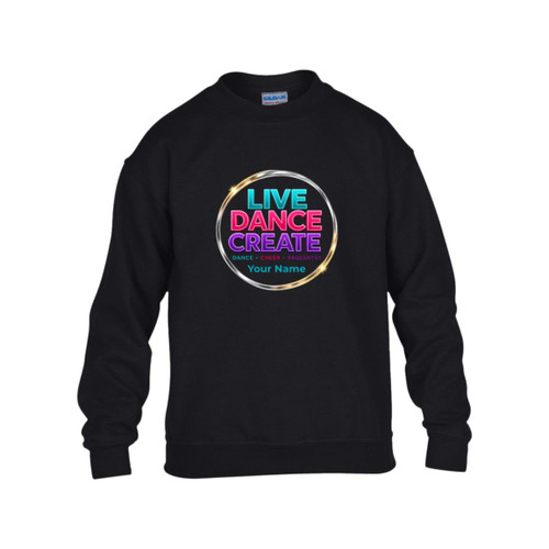 Personalized Live Dance Create Gildan Kids Heavy Blend Fleece Crew