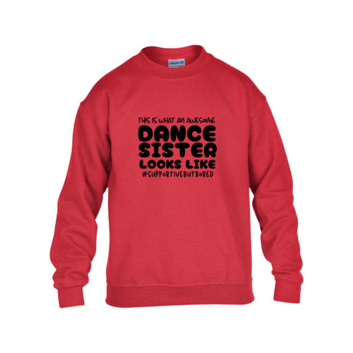 This Is What An Awesome Dance Sister Looks Like Youth Heavy Blend Fleece Crew