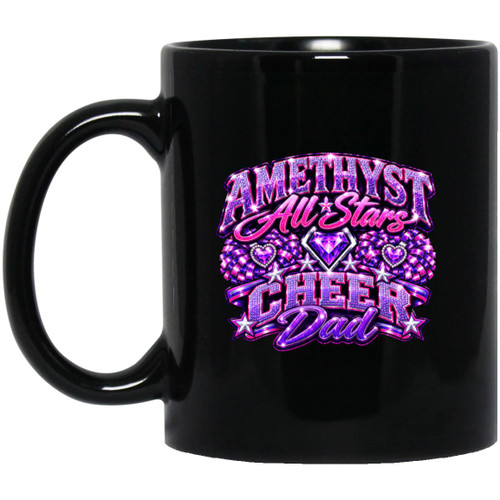 LDC Amythyst Cheer Dad 11oz Black Mug