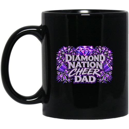 LCD Diamond Nation Cheer Dad 1 11oz Black Mug