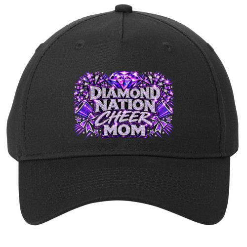 LCD Diamond Nation Cheer Mom Port & Co 5-Panel Twill Cap