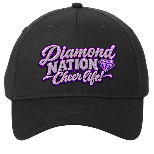 LDC Diamond Nation Cheer Life! Port & Co 5-Panel Twill Cap