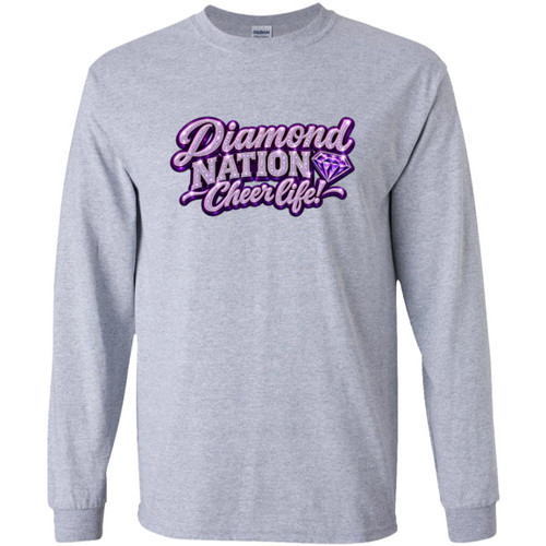 LDC Diamond Nation Cheer Life! Gildan Youth LS T-Shirt