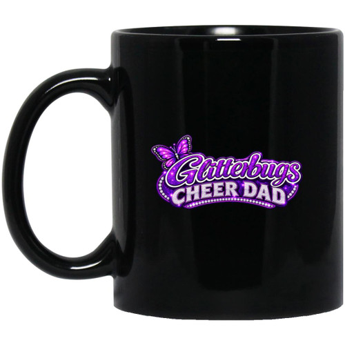 LDC Glitterbugs Cheer Dad 11oz Black Mug