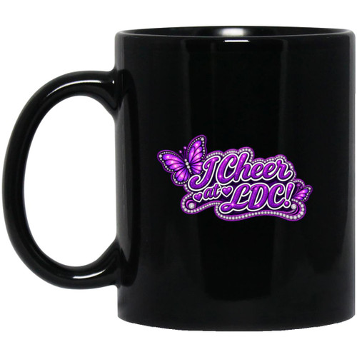 LDC Glitterbugs I Cheer at LDC 11oz Black Mug