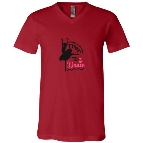 time to dance Short Sleeve V-Neck T-Shirt