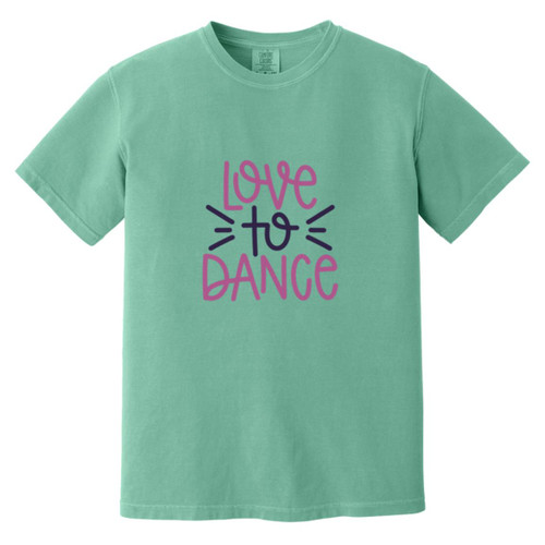 Love To Dance purple Heavyweight Garment-Dyed T-Shirt