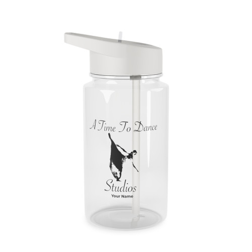 A Time To Dance Personalized Tritan Water Bottle — Clear Sport Bottle with Straw