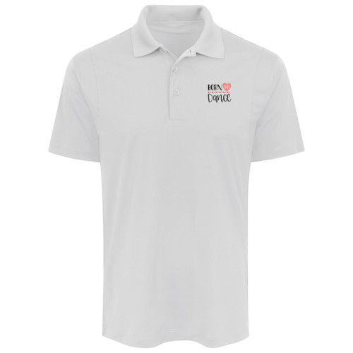 Born To Dance Heart Mens Collar Polo
