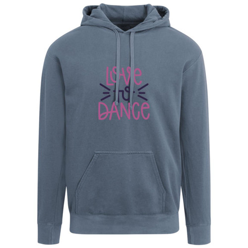 Love To Dance purple Garment-Dyed Adult Hoodie