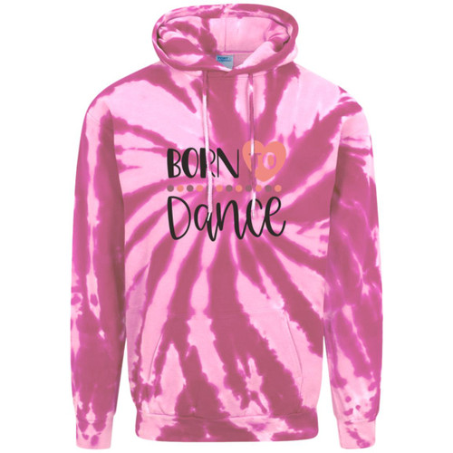 Born To Dance Heart Adult Tie-Dye Pullover Hoodie
