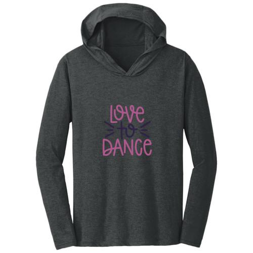 Love To Dance purple Hooded Long Sleeve T-shirt