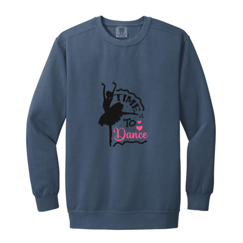 time to dance Garment-Dyed Adult Crewneck Sweatshirt
