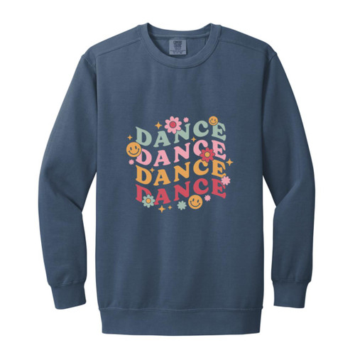 Dance, Dance, Dance Garment-Dyed Adult Crewneck Sweatshirt
