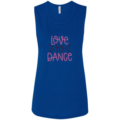 Love To Dance purple Ladies' Flowy Muscle Tank