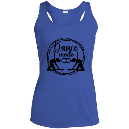 Dance Mode On dancers Ladies Performance Racerback Tank
