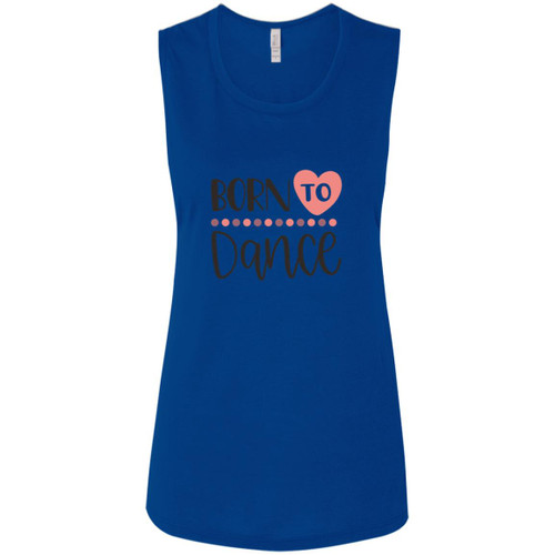 Born To Dance Heart Ladies' Flowy Muscle Tank